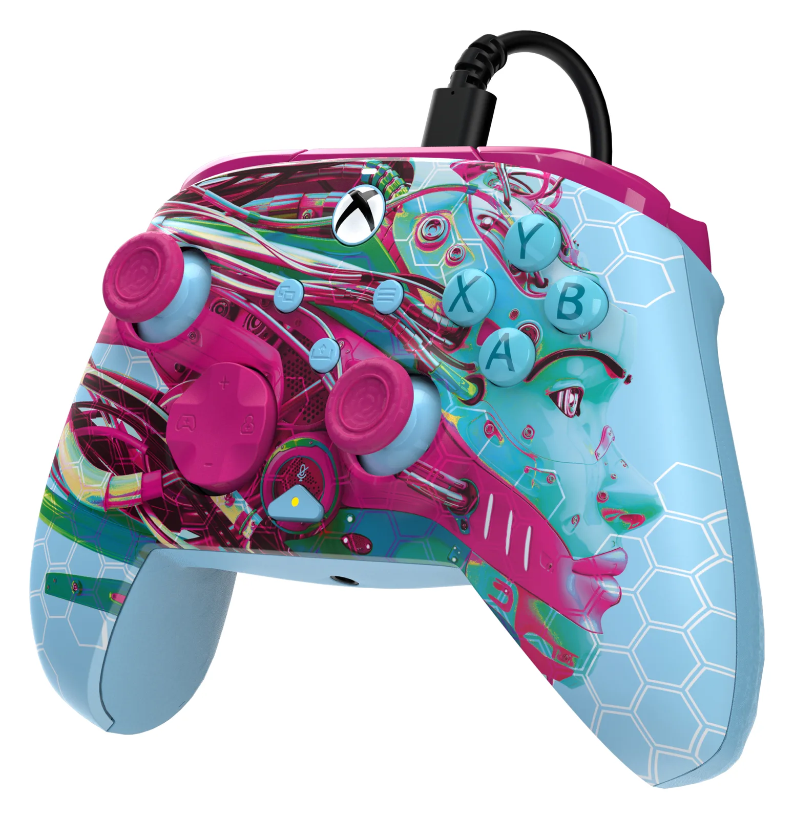 PDP Controller kabelgb.Rematch AndroidDreams GlowinDark XboX, Ansicht 3