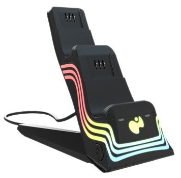 PDP Ladestation Dual Afterglow Wave schwarz für Xbox SeriesX - Xbox Series X von LumaTech