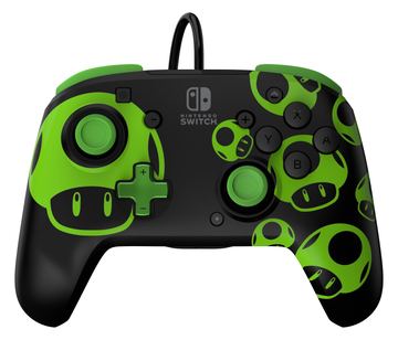 PDP REMATCH: 1-Up Glow in the Dark - Gamepad - Nintendo Switch - Nintendo Switch OLED  - USB von LumaTech