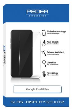 PEDEA 12170005 - Google - Pixel 8 Pro - Kratzresistent - Schockresistent - Transparent - 1 Stück(e) von LumaTech