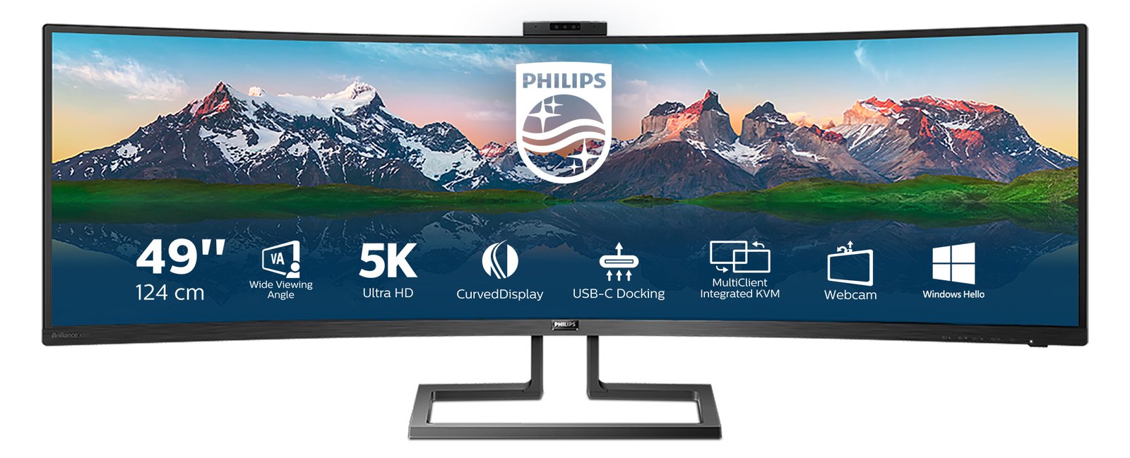 Philips Brilliance P-line 499P9H - LED-Monitor - gebogen - 124.5 cm (49)