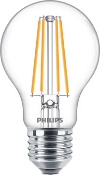 Philips CorePro - Glühbirne mit LED-Filament - Form: A60 - klar Finish - E27 - 8.5 W (Entsprechung 75 W) von LumaTech