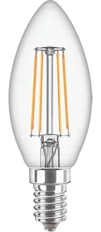 Philips CorePro - Glühbirne mit LED-Filament - Form: B35 - klar Finish - E14 - 4.3 W (Entsprechung 40 W), Ansicht 2