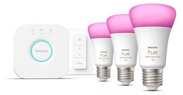 Philips Hue White and Color Ambiance Starter Kit - Drahtloses Beleuchtungs-Kit - LED-Lampe x 3 - E27 - 9 W (75 W) von LumaTech