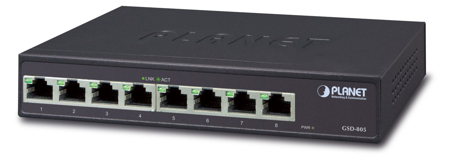 Planet GSD-805 - Switch - 8 x 10/100/1000 - Desktop
