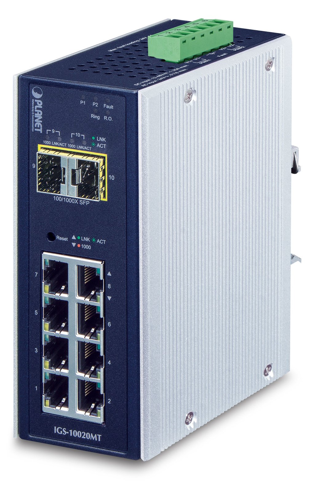 Planet IGS-10020MT - Switch - managed - 8 x 10/100/1000 + 2 x Gigabit SFP