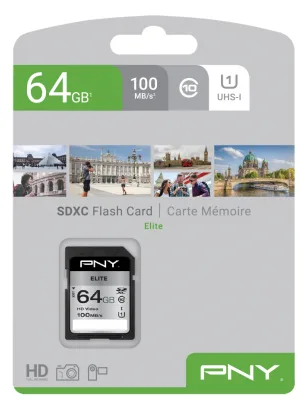 PNY Elite - Flash-Speicherkarte - 64 GB - UHS-I U1 / Class10, Ansicht 2