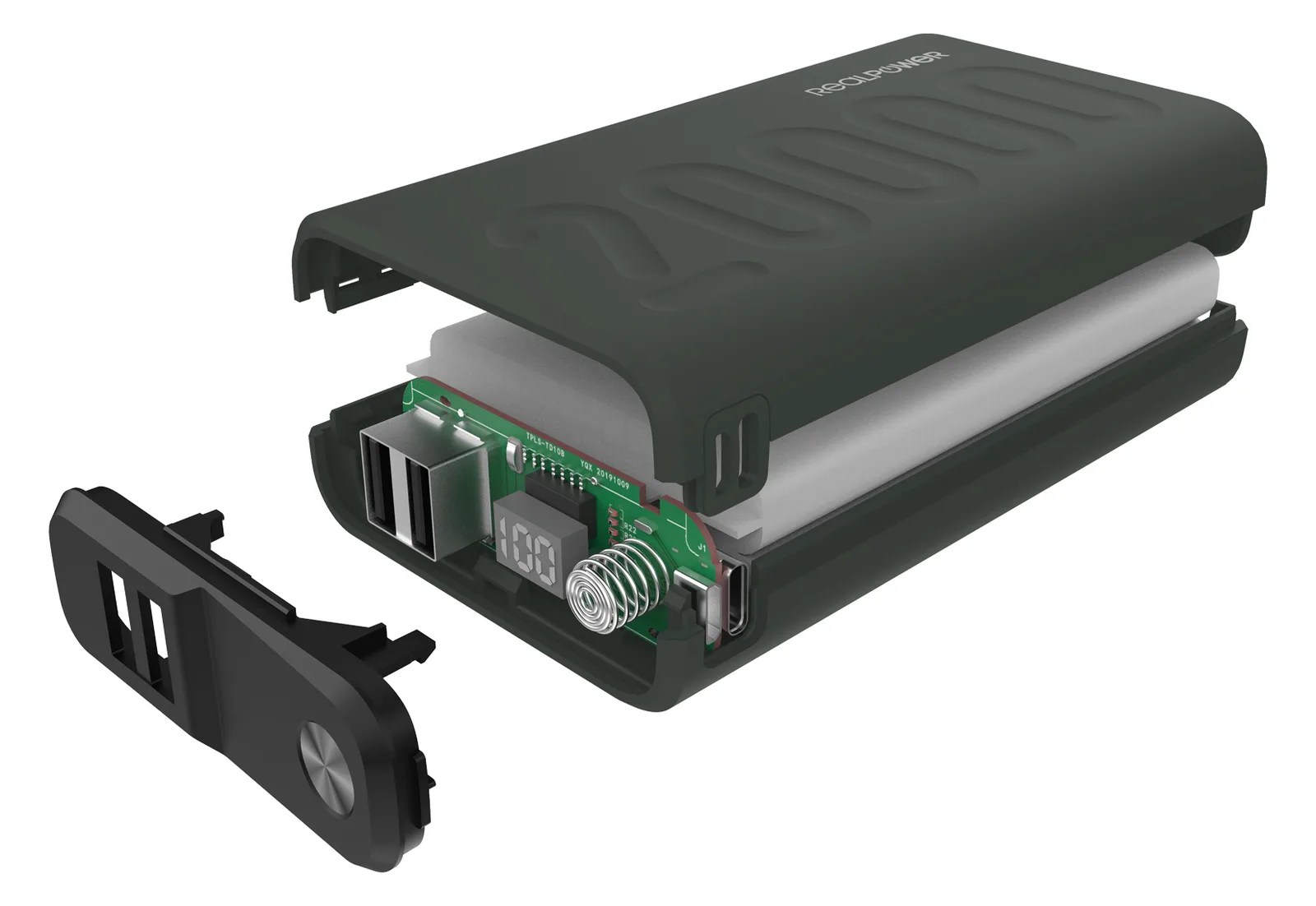 RealPower 333646 - 20000 mAh - Grün, Ansicht 3