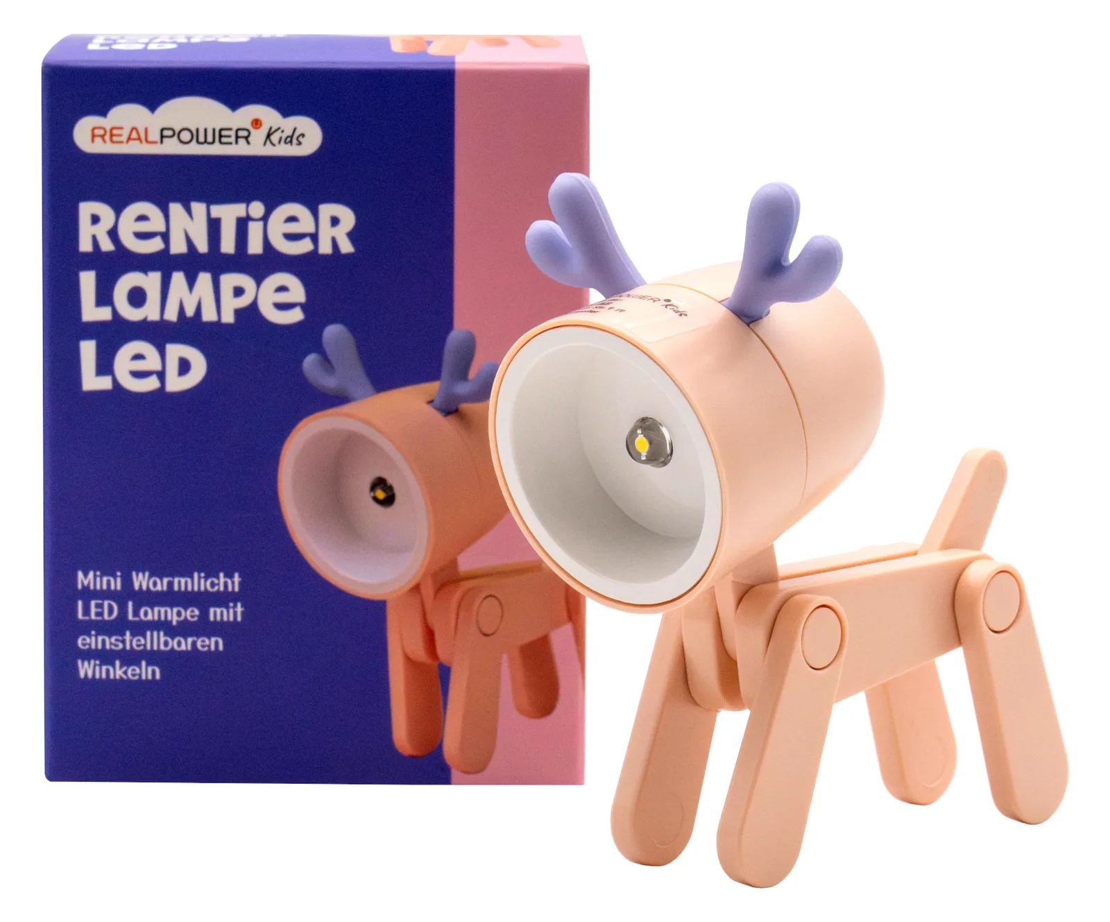 RealPower LED-Tier Taschenlampe Pink deer, Ansicht 2
