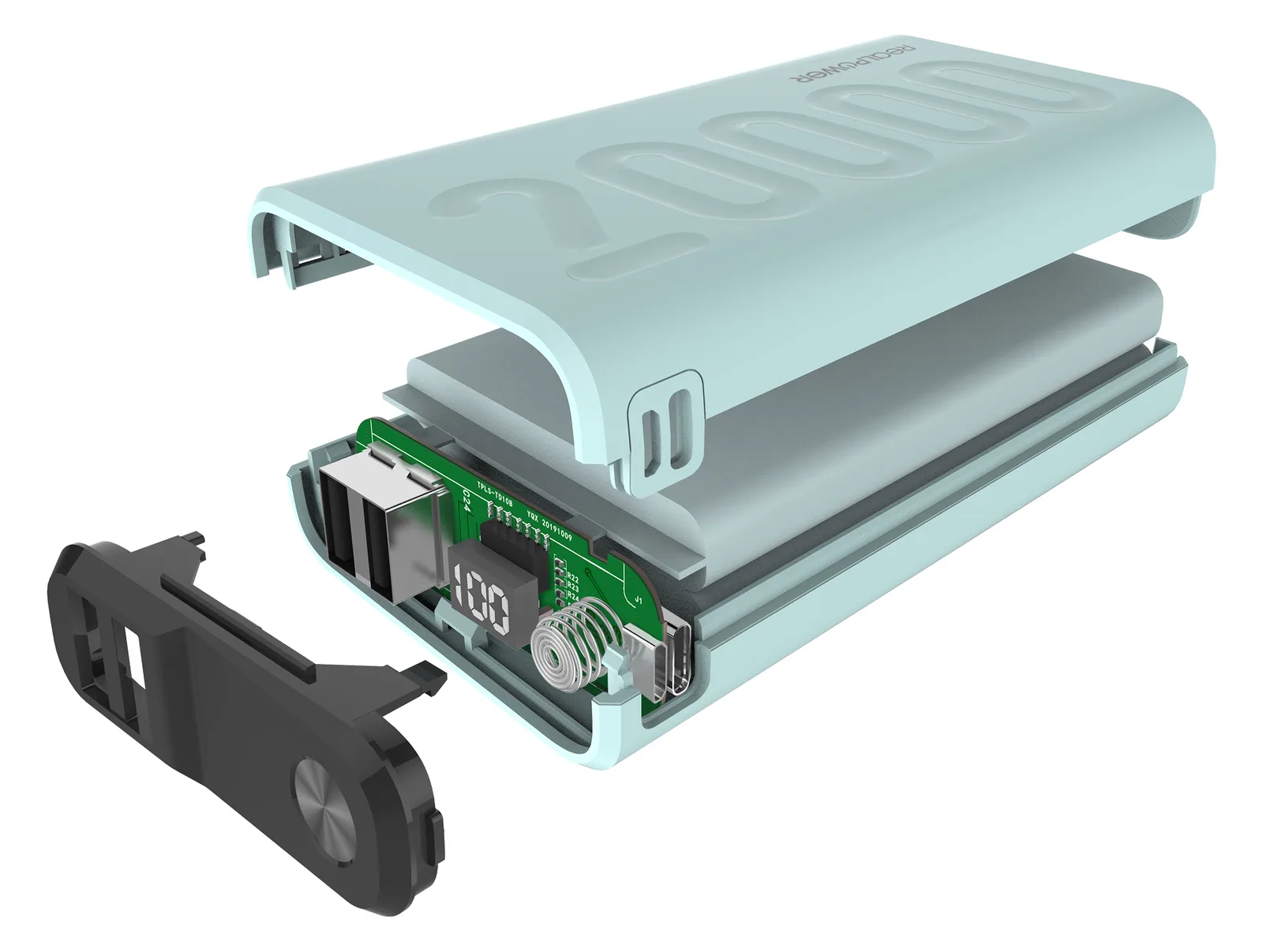 RealPower PB-20000PD+ Nutopia - 20000 mAh - Blau, Ansicht 4