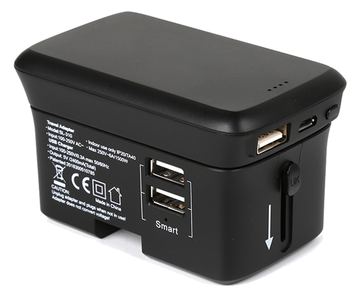 RealPower TravelCharge-4k - Drinnen - Draußen - USB - Kabelloses Aufladen - Schwarz von LumaTech