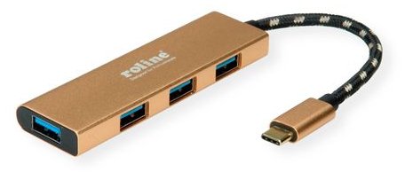 ROLINE 14.02.5049-5 - USB 3.2 Gen 1 (3.1 Gen 1) Type-C - USB 3.2 Gen 1 (3.1 Gen 1) Type-C - 5000 Mbit/s - Gold