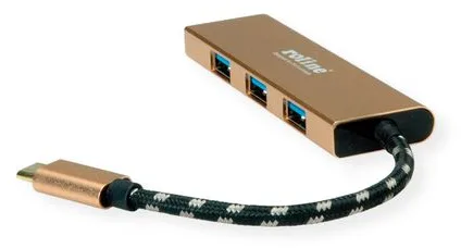 ROLINE 14.02.5049-5 - USB 3.2 Gen 1 (3.1 Gen 1) Type-C - USB 3.2 Gen 1 (3.1 Gen 1) Type-C - 5000 Mbit/s - Gold, Ansicht 2