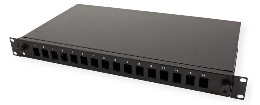 ROLINE 19LWL Patchpanel Box+Front für 16x Keystones
