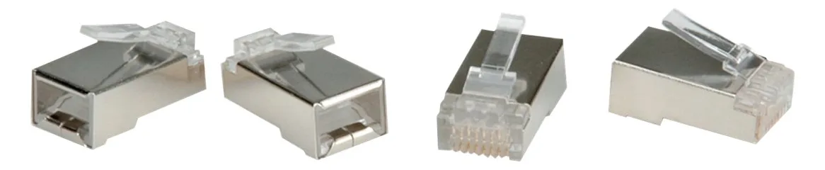 ROLINE Anschluss - CAT 6e - STP - durchsichtig (Packung mit 10), Ansicht 4