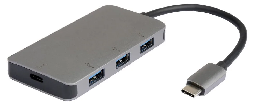 ROLINE Hub - 3 x USB 3.1 Gen 1 + 1 x USB-C (Spannungsversorgung), Ansicht 2
