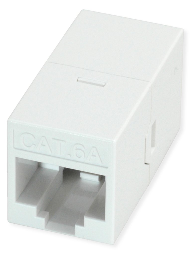 ROLINE Kat.6A UTP Mini-Inline Kupplung Weiss