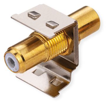ROLINE Keystone-Kupplung RCA geschirmt Metall weiß von LumaTech