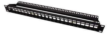 ROLINE Leeres Keystone-Patchpanel - CAT 5e/6/6a - STP - Schwarz - 48.3 cm (19) von LumaTech