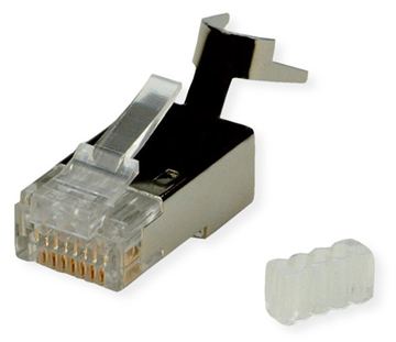 ROLINE Netzwerkanschluss - RJ-45 (M) - CAT 6 - geformt - durchsichtig (Packung mit 10) von LumaTech