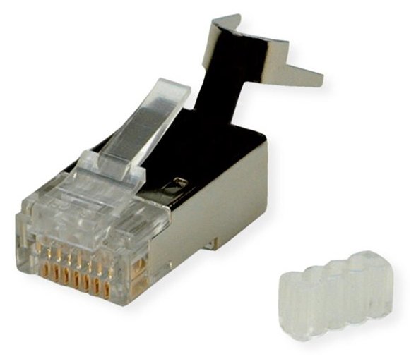 ROLINE Netzwerkanschluss - RJ-45 (M) - CAT 6 - geformt - durchsichtig (Packung mit 10)
