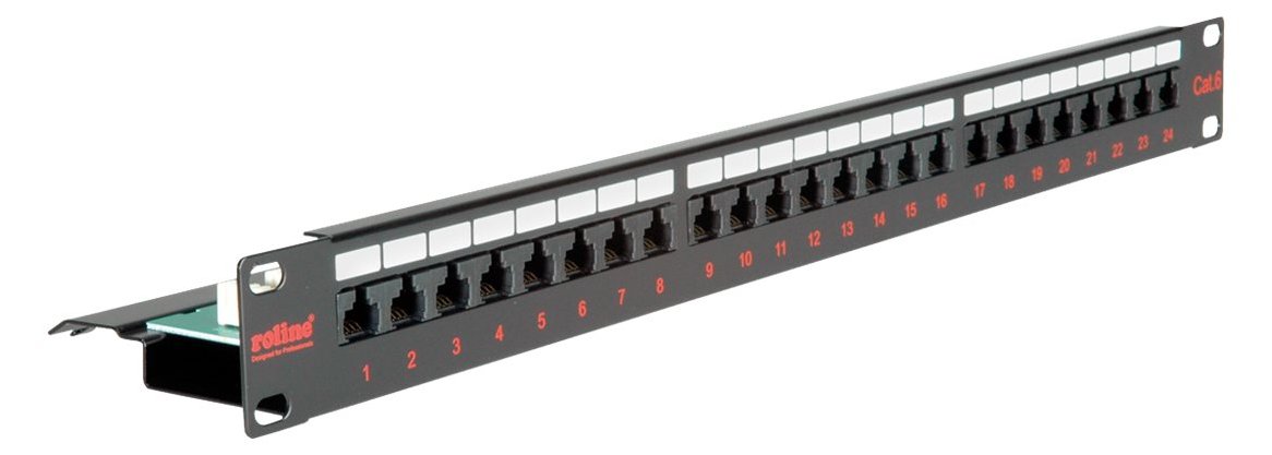 ROLINE Patch Panel - CAT 6 - UTP - Schwarz - 48.3 cm (19)