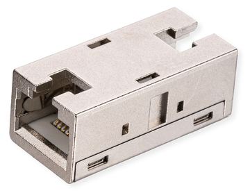 ROLINE RJ45-Kupplung geschirmt Kat.6A/Kl.EA Metallgehäuse