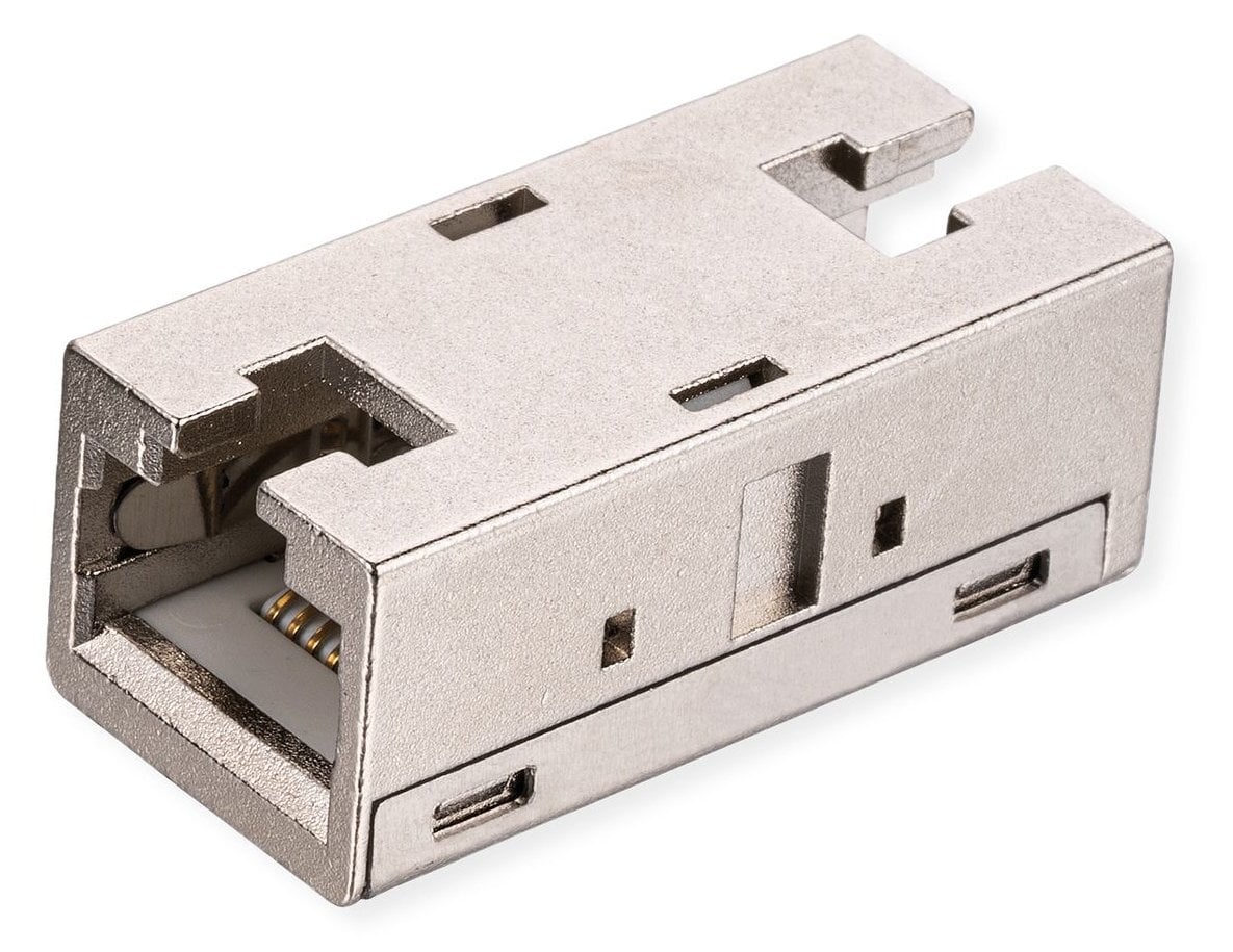 ROLINE RJ45-Kupplung geschirmt Kat.6A/Kl.EA Metallgehäuse