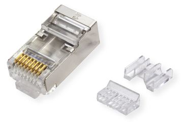 ROLINE RJ45-Stecker Kat.6A geschirmt + Einsatz 10 St. von LumaTech