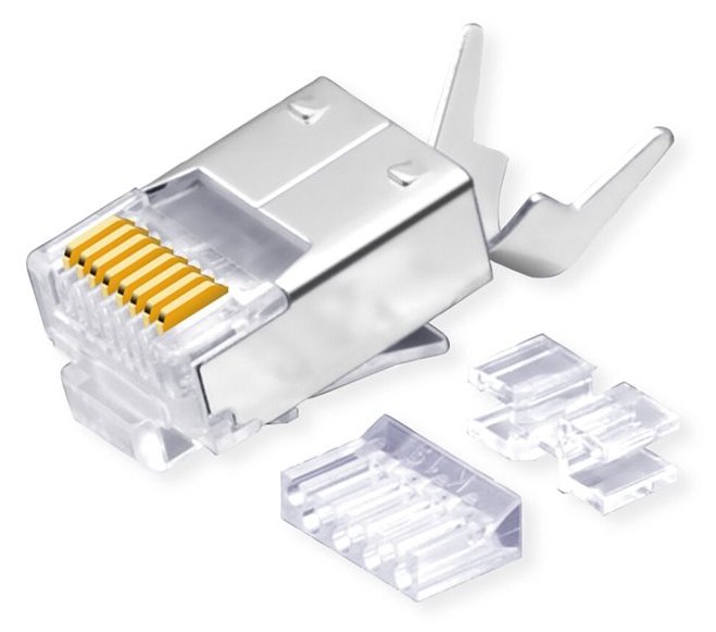 ROLINE RJ45-Stecker Kat.6A geschirmt kurzes Gehäuse 10 St.