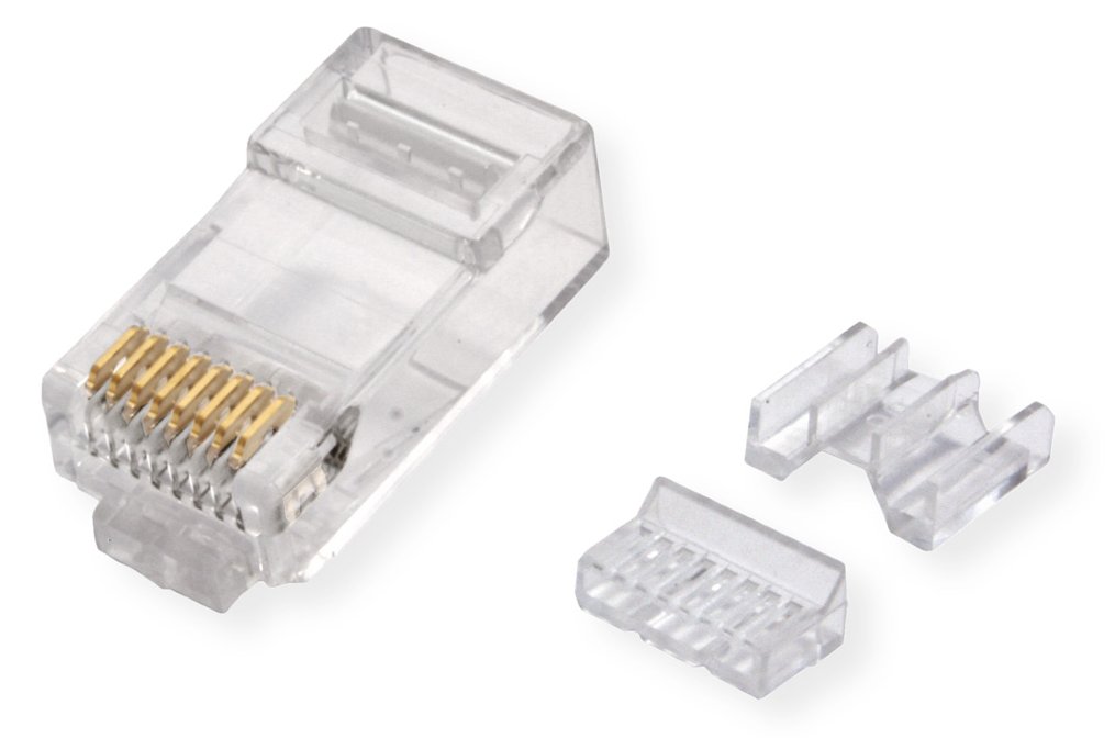 ROLINE RJ45-Stecker Kat.6A ungeschirmt + Einsatz 10 St.