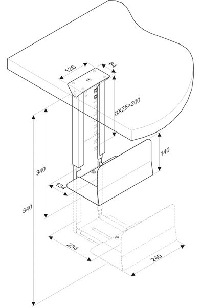 ROLINE Secomp CS-10 - Halterung für Systemeinheit