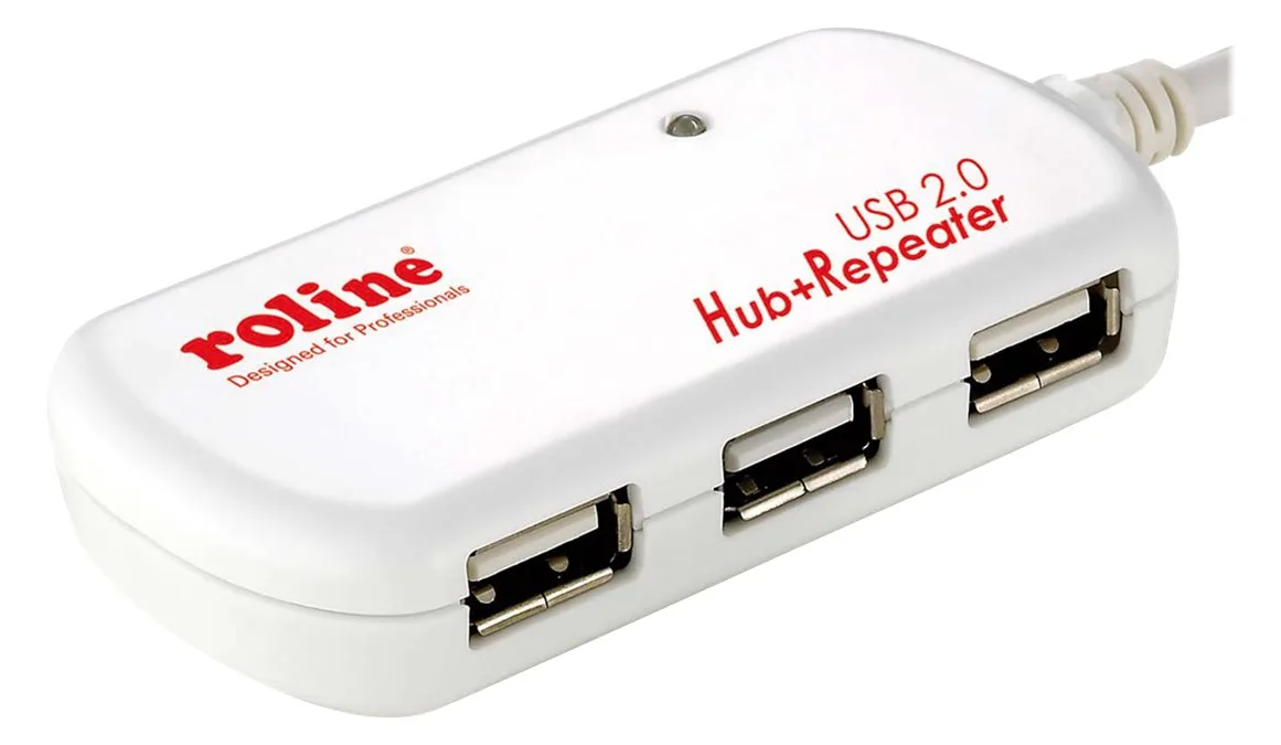 ROLINE USB 2.0 4-Port Hub mit Repeater - Hub, Ansicht 3