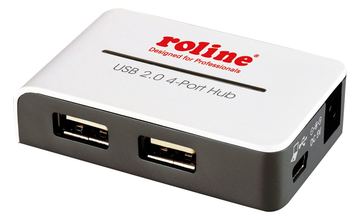 ROLINE USB 2.0 Hub Black and White - Hub - 4 x USB 2.0 von LumaTech