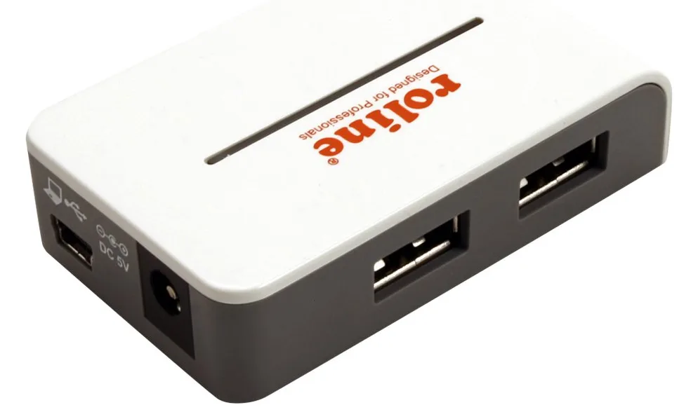 ROLINE USB 2.0 Hub Black and White - Hub - 4 x USB 2.0, Ansicht 3