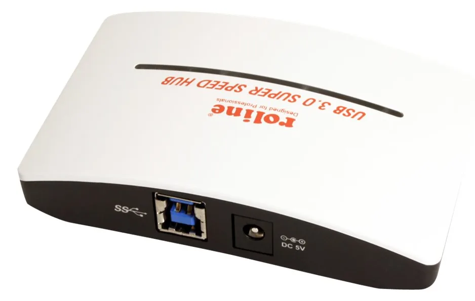 ROLINE USB 3.0 Hub Black and White - Hub - 4 x SuperSpeed USB 3.0, Ansicht 4