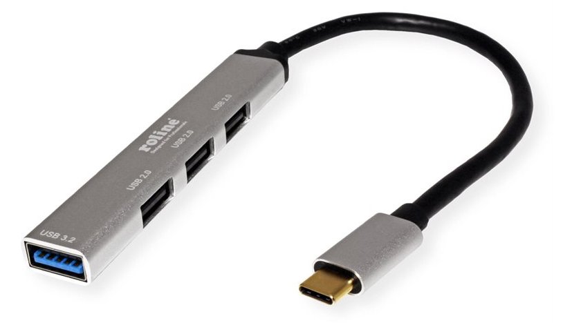 ROLINE USB3.2 Gen1 Hub 4x USB-A 1x 3.0+3x 2.0 Typ C Kabel