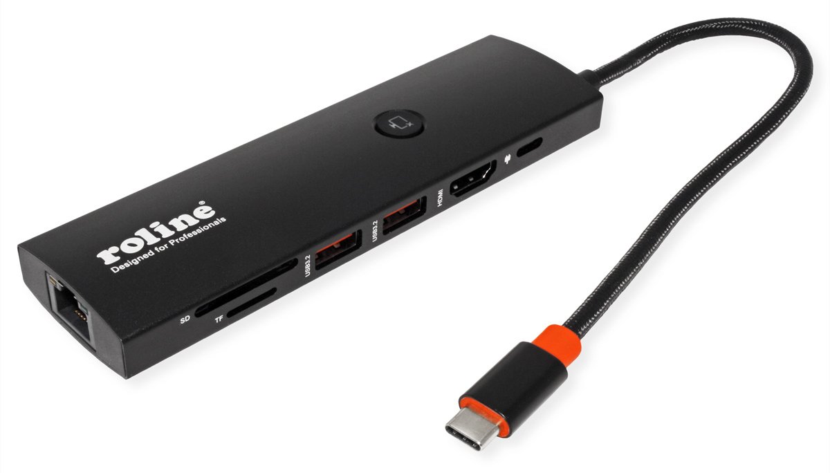 ROLINE USB-C Docking Station 4K HDMI 1x C PD 2xUSB3.2Gen2 1xGbE