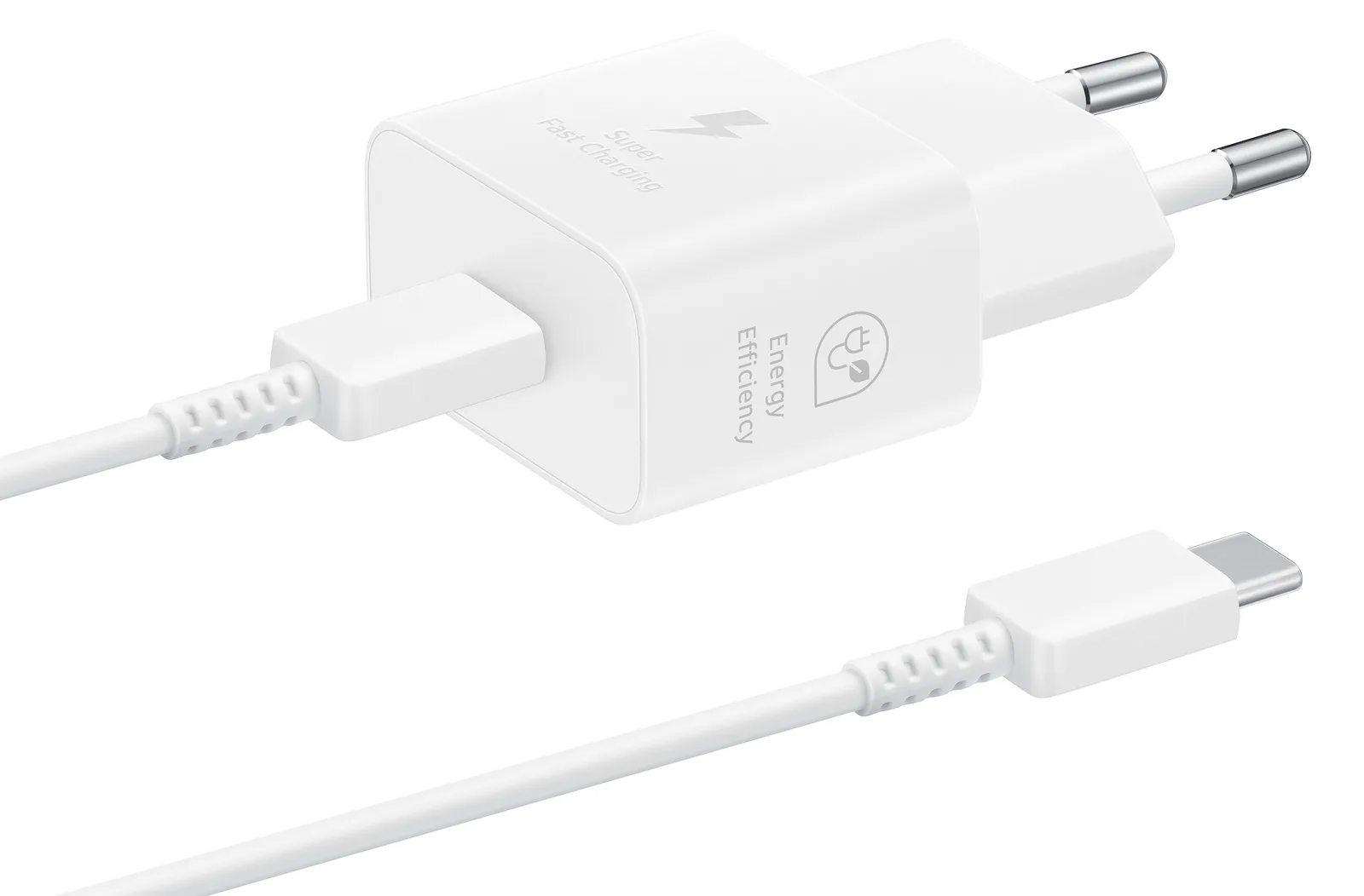 Samsung EP-T2510X - Netzteil - mit Datenkabel - 25 Watt - 3 A - PD 3.0, SFC, PD/PPS (24 pin USB-C) - Weiß, Ansicht 4
