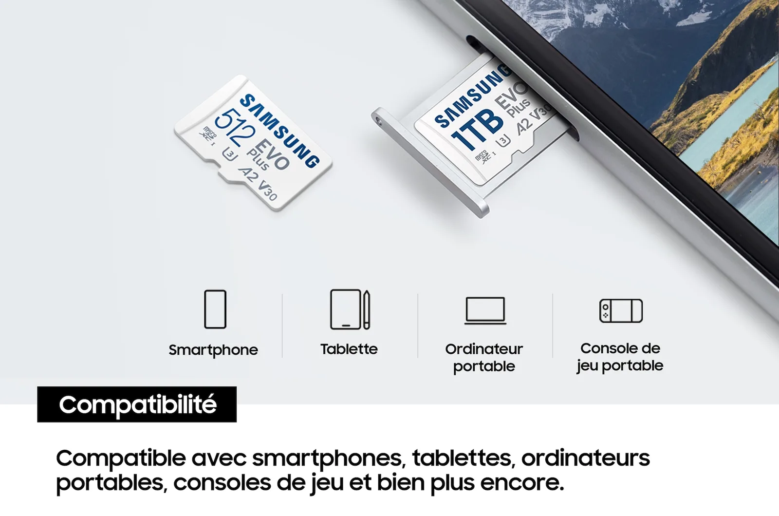 Samsung EVO Plus MB-MC512S - Flash-Speicherkarte (microSDXC-an-SD-Adapter inbegriffen), Ansicht 2