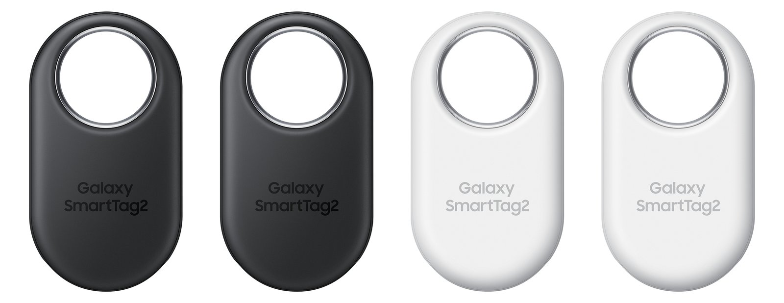 Samsung Galaxy SmartTag2 - Anti-Verlust Bluetooth-Tag für Handy - Schwarz, weiß (Packung mit 4)