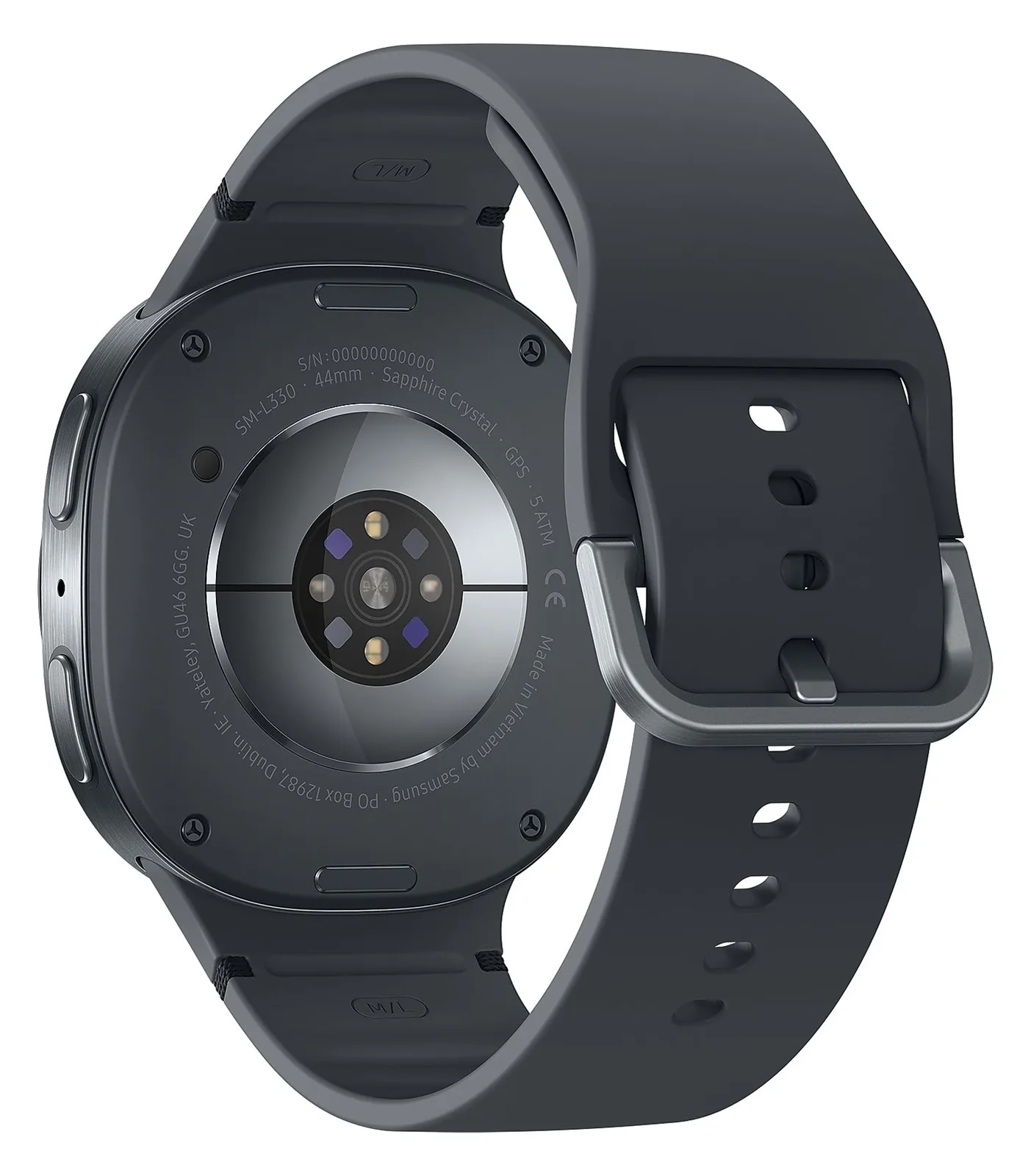 Samsung Galaxy Watch8 - 44 mm - Carbon-Schwarz - intelligente Uhr mit Sportband - Graphit - M/L - Anzeige 3.7 cm (1.47), Ansicht 4