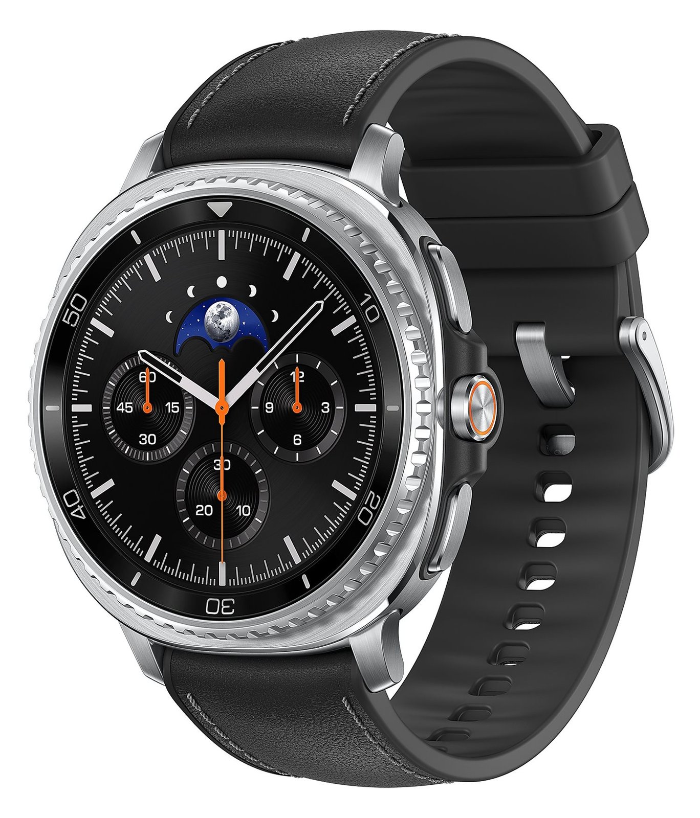 Samsung Galaxy Watch8 Classic - 46 mm - intelligente Uhr mit Hybridband - Hybrid-Eco-Leder - S/M/L - Anzeige 3.4 cm