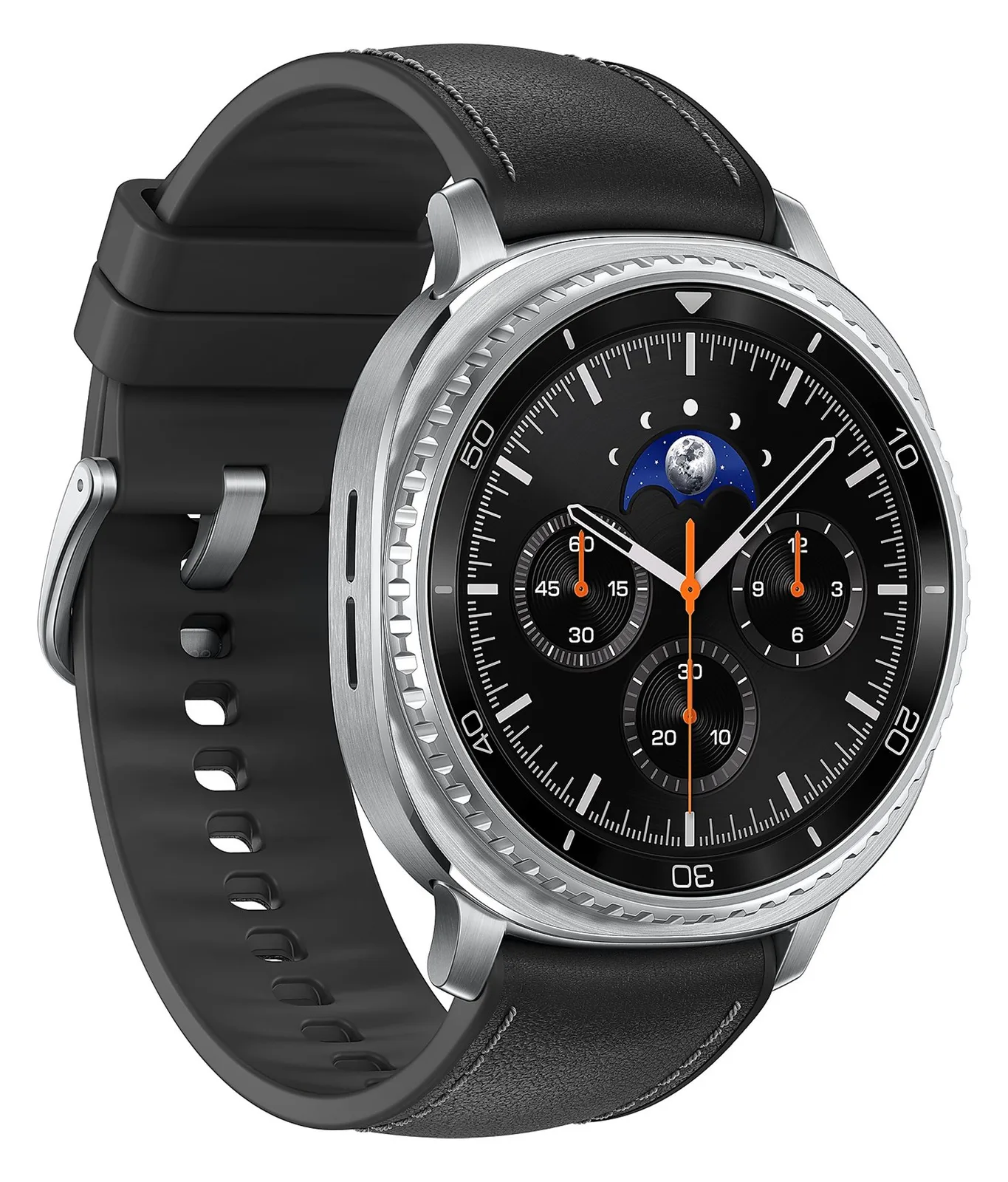 Samsung Galaxy Watch8 Classic - 46 mm - intelligente Uhr mit Hybridband - Hybrid-Eco-Leder - S/M/L - Anzeige 3.4 cm - Schwarz, Ansicht 3
