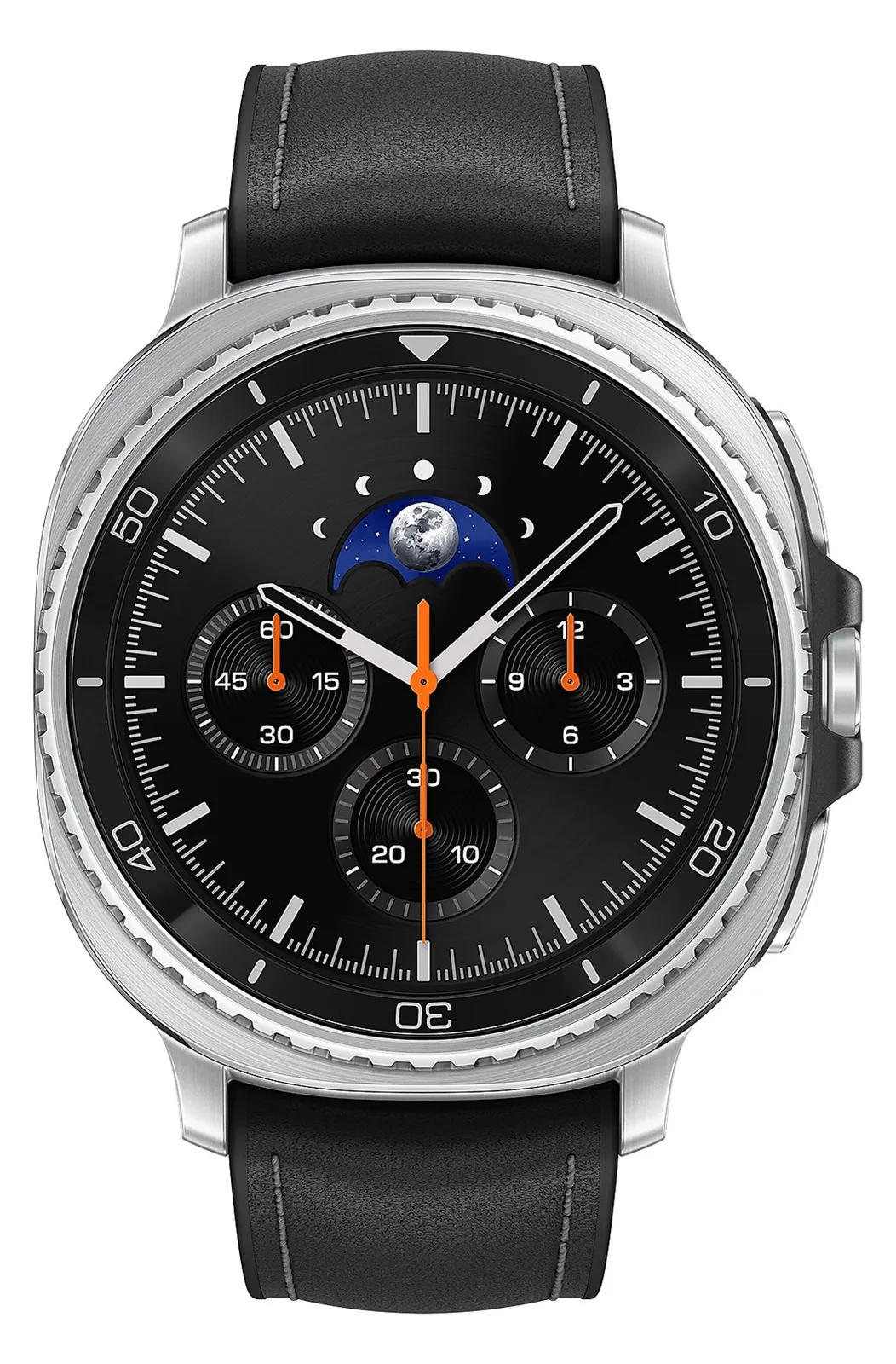 Samsung Galaxy Watch8 Classic - 46 mm - intelligente Uhr mit Hybridband - Hybrid-Eco-Leder - S/M/L - Anzeige 3.4 cm - Schwarz, Ansicht 5