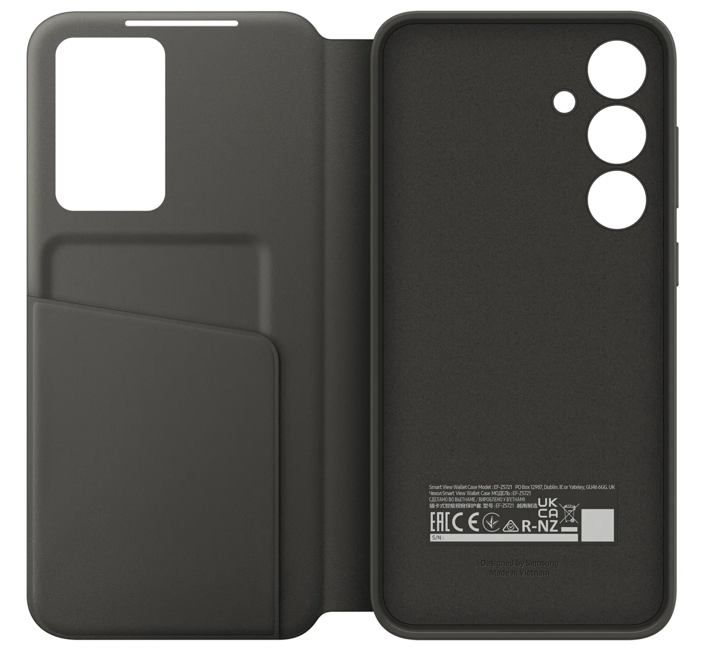 Samsung S24 FE SMART VIEW WALLET CASE - Schwarz, Ansicht 4