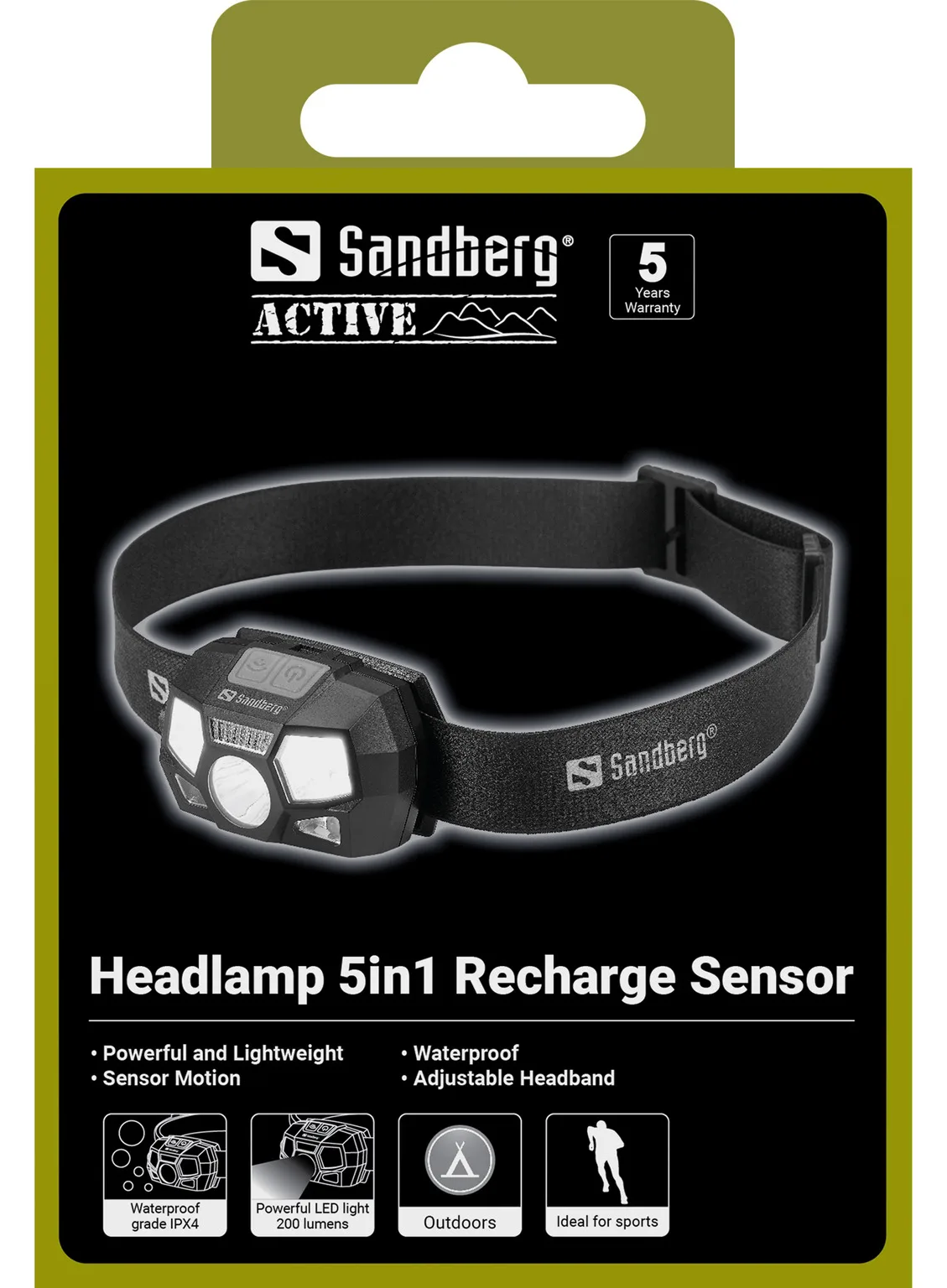 SANDBERG Active - Stirnlampe - LED - 5 Modi, Ansicht 3