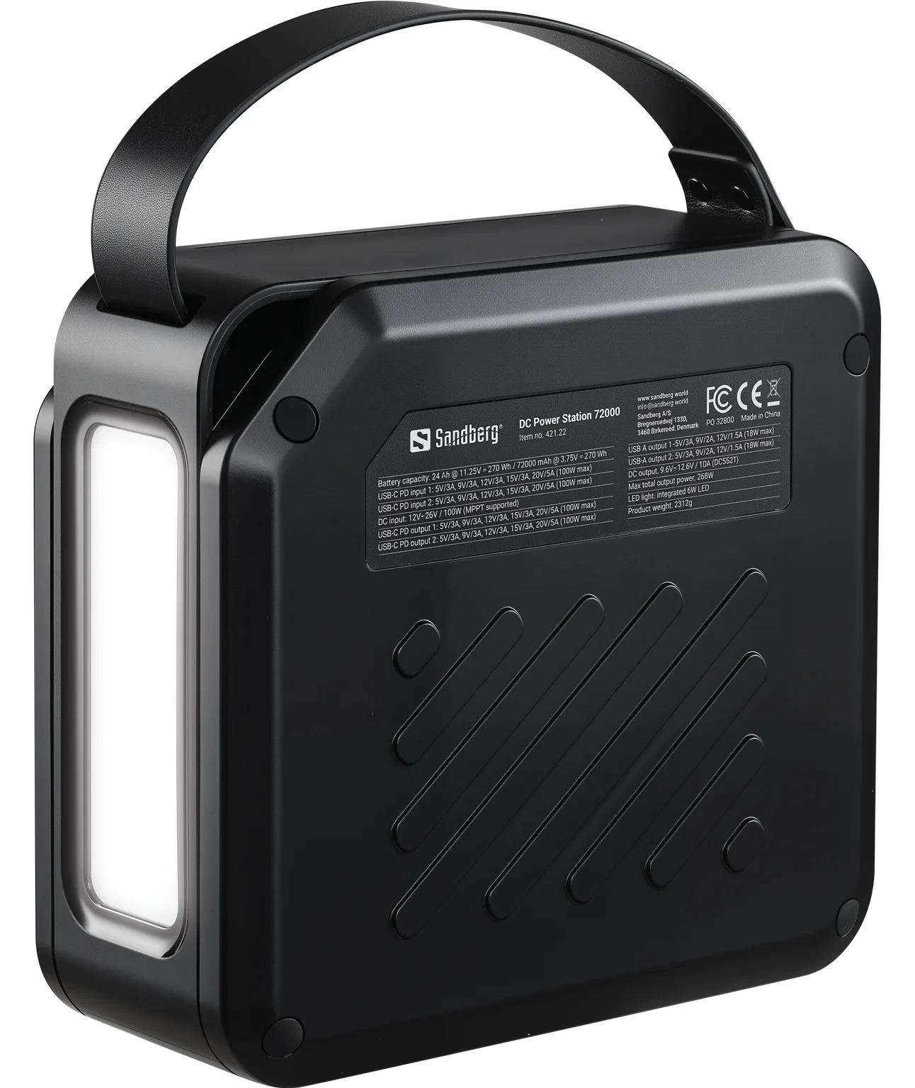 SANDBERG Active 72000 - Tragbares kraftwerk - AC 230 V / DC 5, Ansicht 4
