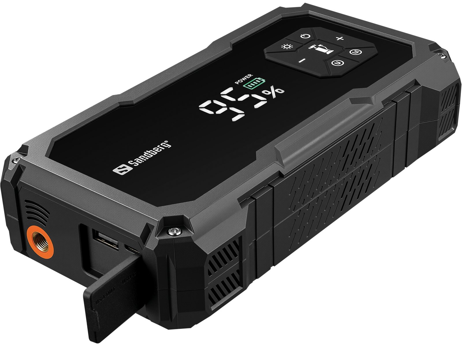 SANDBERG Active TirePump 10000 mAh - Powerbank - Li-Ion - 37 Wh - 800 A - 2 Ausgänge (USB, Starthilfeanschluss)