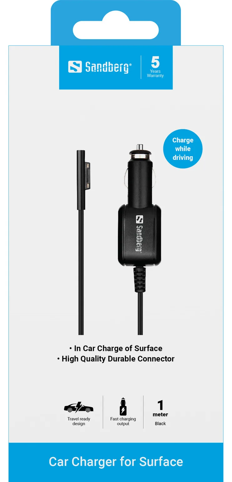 SANDBERG Auto-Netzteil - 2.58 A (Microsoft Surface Pro 3-Konnektor), Ansicht 4